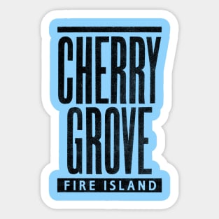 Cherry Grove Black Text Sticker